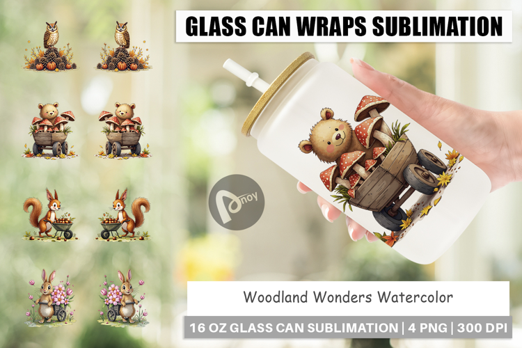Woodland Wonders Glass Can