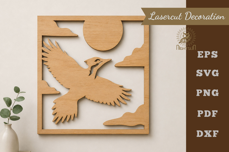 Woodpecker Lasercut Decoration SVG