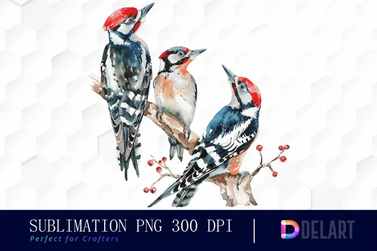 Woodpeckers Illustration Clipart