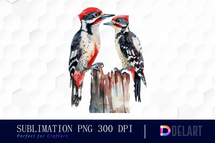 Woodpeckers Illustration Clipart