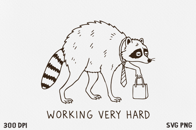 Funny Raccoon SVG PNG, Viral raccoon meme.