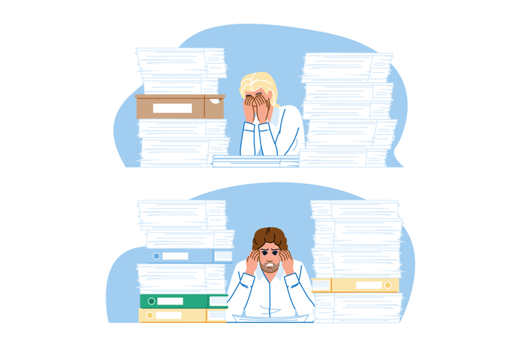 anxiety workplace stress vector