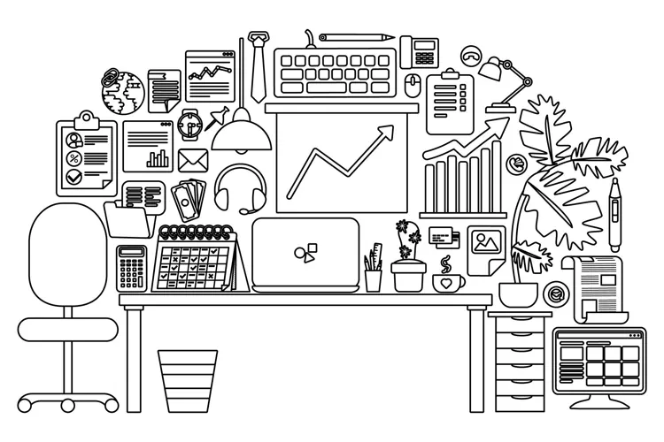 Workspace Monochrome 40 Outline Icons