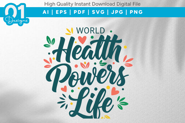 World Health Powers Life SVG