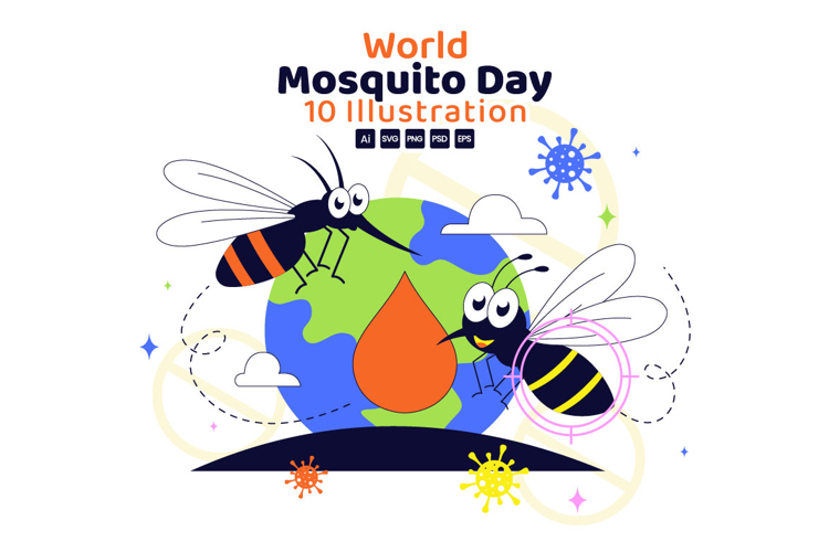 10 World Mosquito Day Illustration