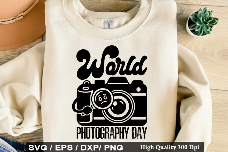 World Photography Day - Photographer SVG Design