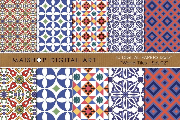 World Tiles Vibrant Geometric Patterns