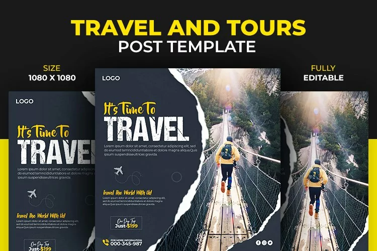 Adventure Holiday Social Media Instagram Design Template