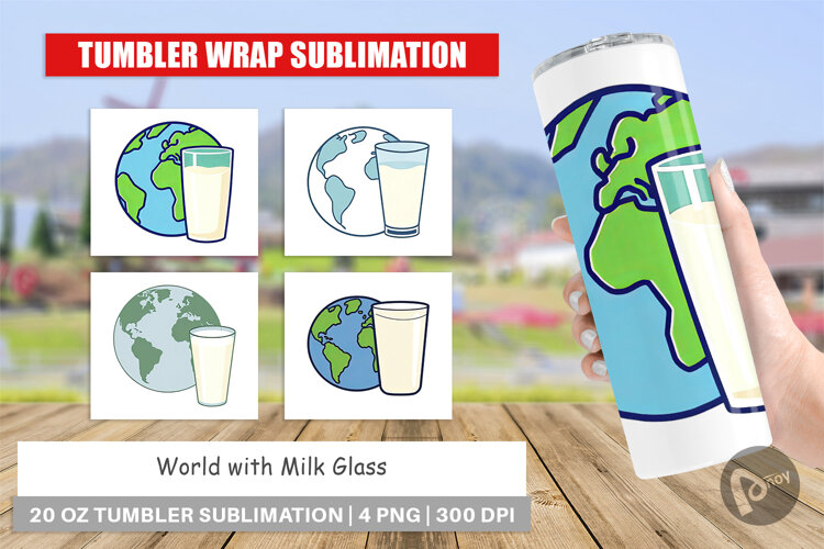 Tumbler World with Milk Glass example image 1