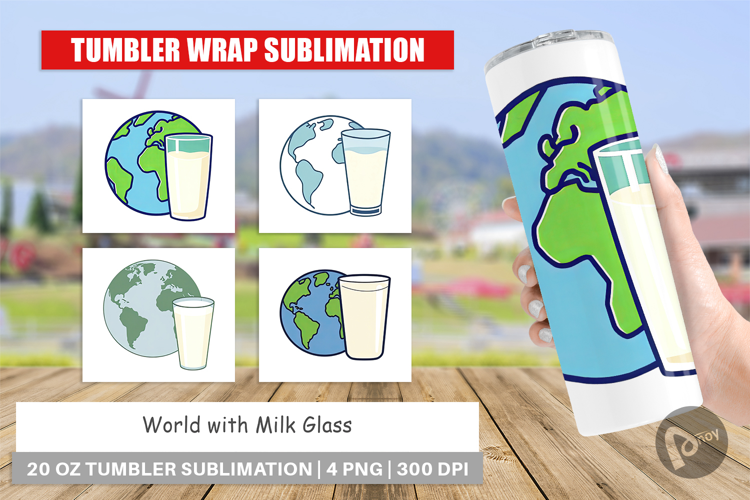 Tumbler World with Milk Glass