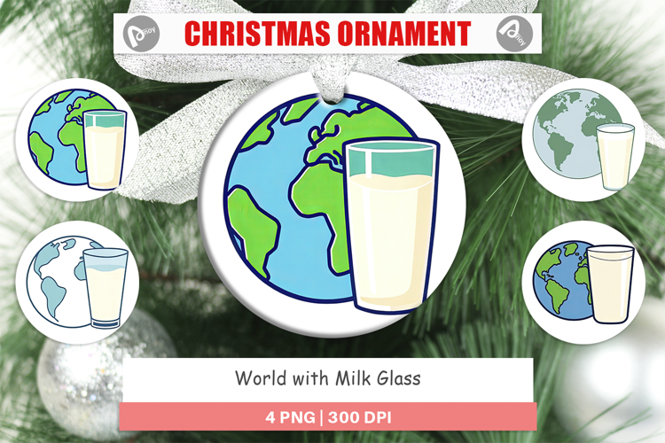 Ornament World with Milk Glass