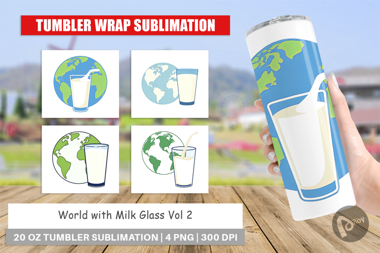 Tumbler World with Milk Glass