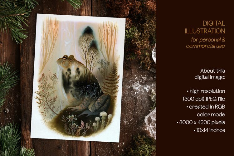 Mystical World Within a Toad Illustration example image 1