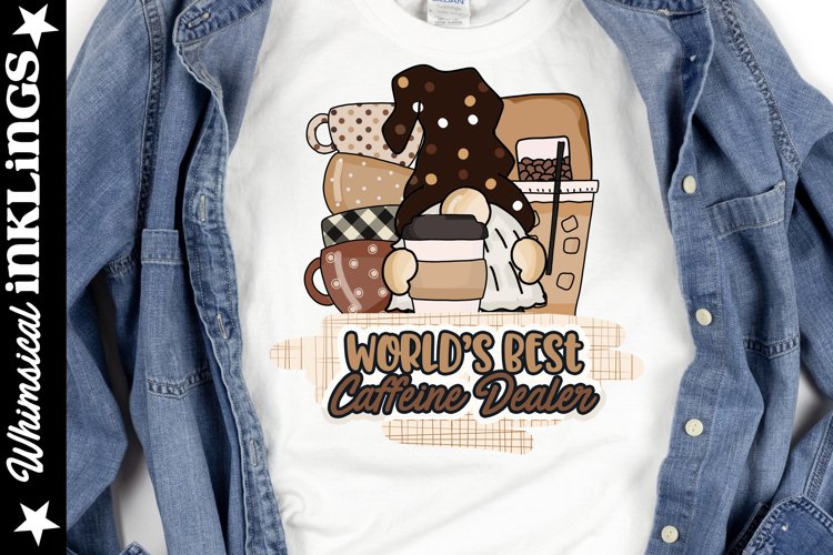 Worlds Best Caffeine Dealer-Barista Sublimation Clipart