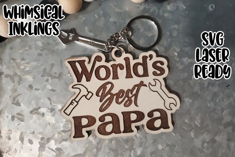 Sottobicchiere Lucido Worlds Greatest Papa – MDF Rigido 9x9 Cm – Regalo Per Papà, Compleanno, Festa Del Papà