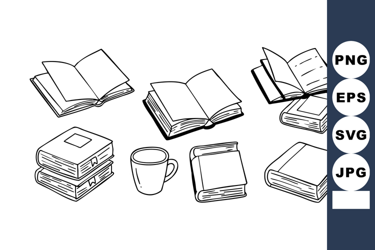 Open Book Clipart Image 4