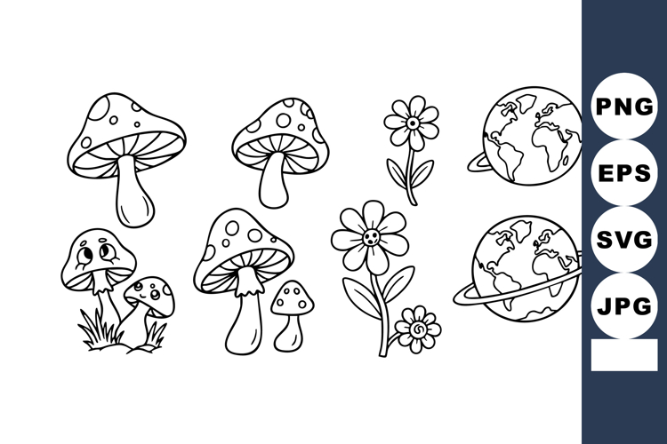 Globe Black And White Clipart Image 18