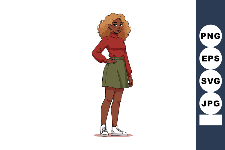 Curly Hair Clipart Image 22
