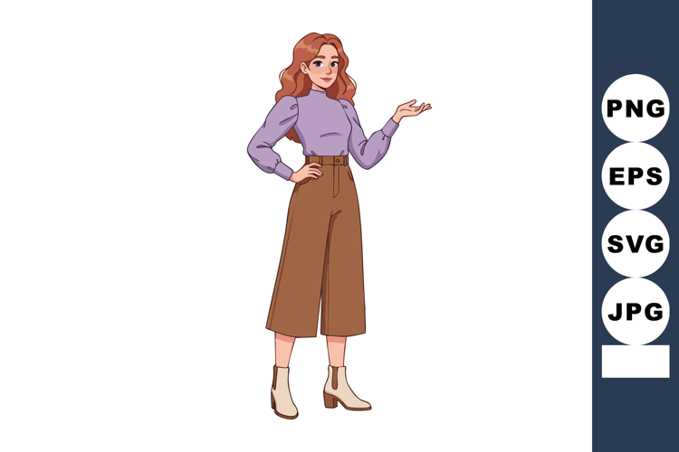 Young woman in casual clothing standing with confident pose