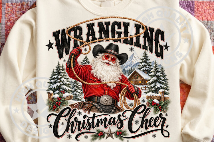 Wrangling Christmas Cheer Cowboy Santa example image 1