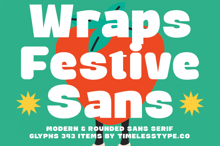 Wraps Festive - Modern Rounded Sans Serif