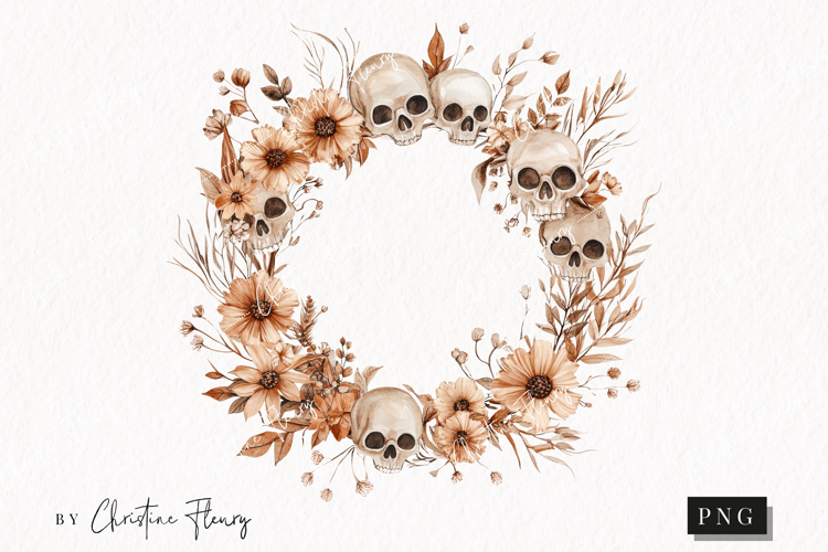 Cozy Halloween Wreath | Halloween PNG