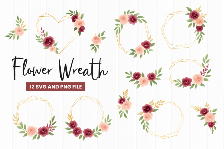 Floral Wreath Clipart Image 7