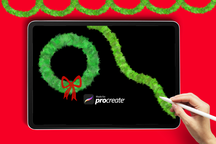 Wreath Procreate Brush | Christmas Wreath
