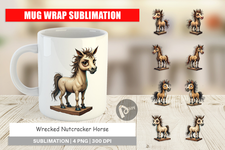 Mug Wrap Wrecked Nutcracker Horse