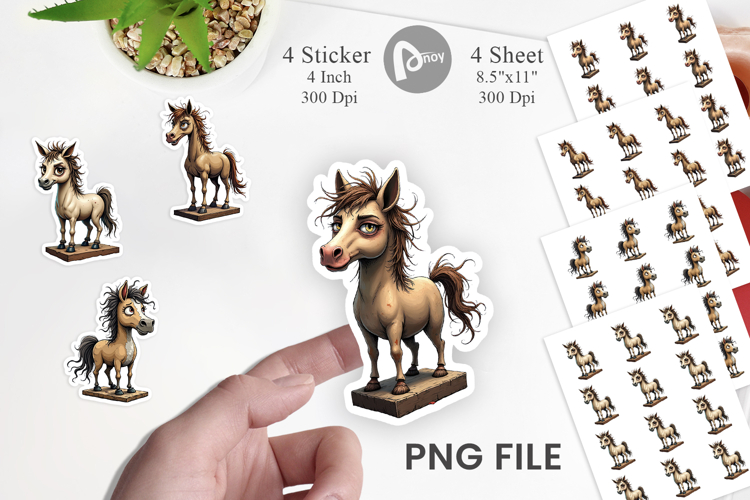 Wrecked Nutcracker Horse Sticker
