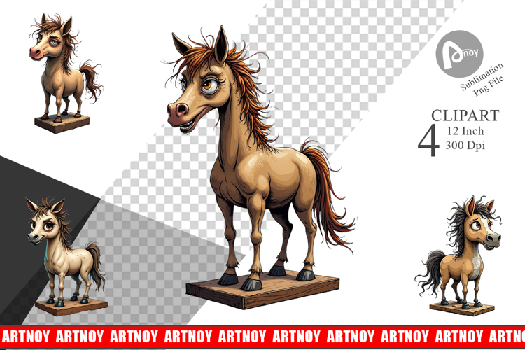 Wrecked Nutcracker Horse Clipart