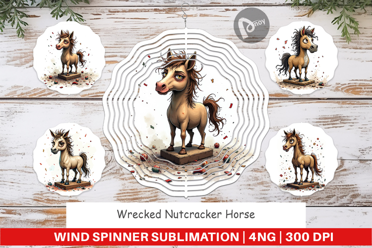 Wind Spinner Wrecked Nutcracker Horse