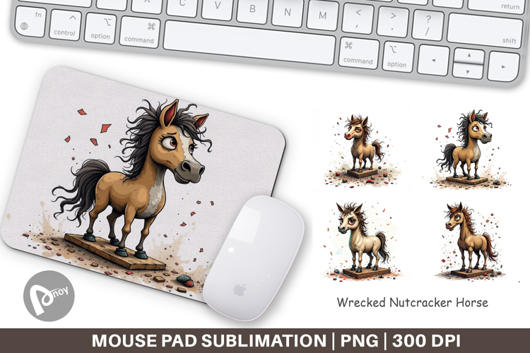 Mouse Pad Wrecked Nutcracker Horse