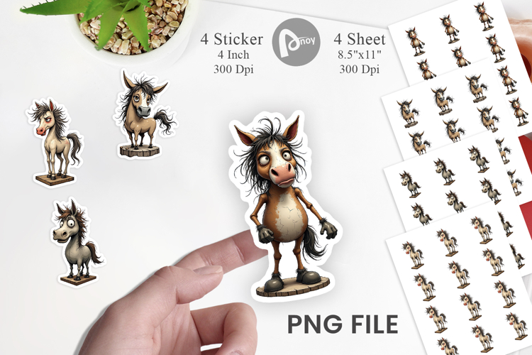 Wrecked Nutcracker Horse Sticker