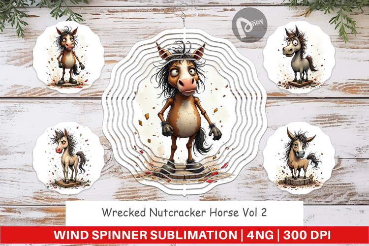 Wind Spinner Wrecked Nutcracker Horse