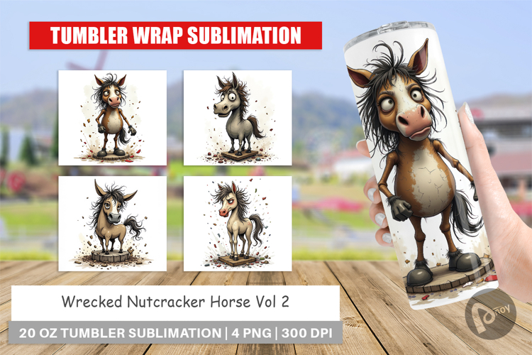 Tumbler Wrecked Nutcracker Horse
