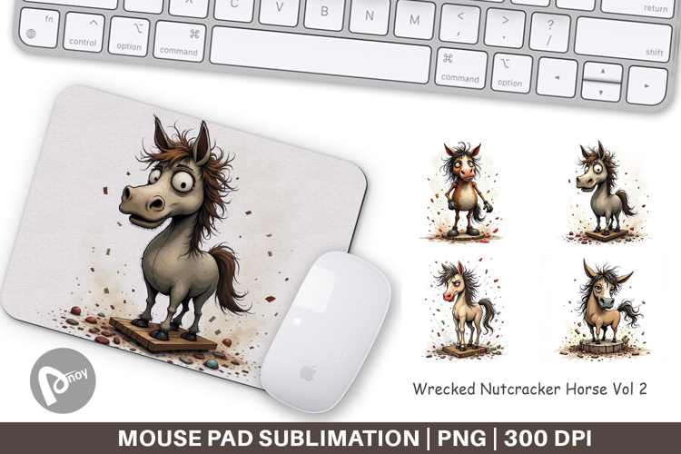 Mouse Pad Wrecked Nutcracker Horse