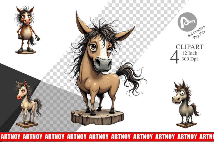 Wrecked Nutcracker Horse Clipart