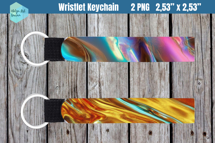 Wristlet Keychain Sublimation | liquid metal png