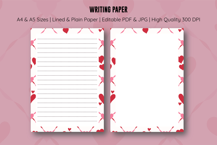 Heart Letter Writing Paper | Writing paper