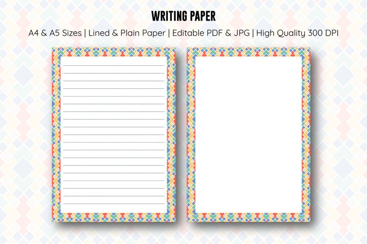 Moroccon Pattern Writing Paper | Writing paper example image 1
