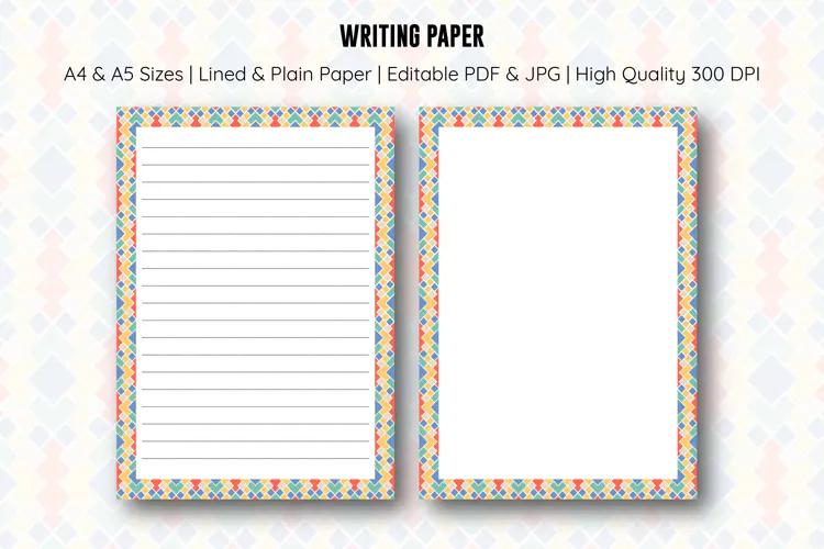 Moroccon Pattern Writing Paper | Writing paper