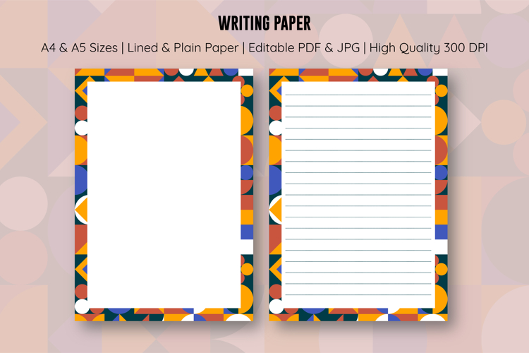 Bauhaus Letter Writing Paper| Writing paper