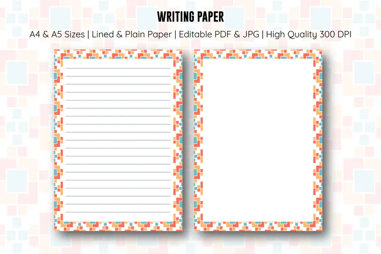 Moroccon Pattern Writing Paper | Writing paper