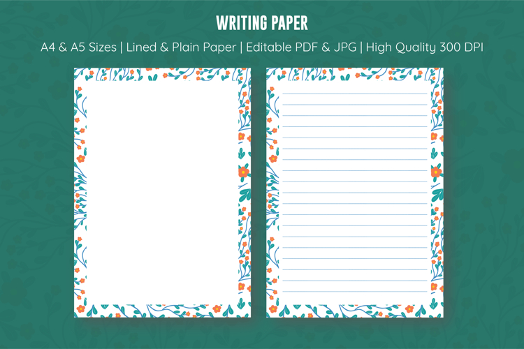 Floral Letter Writing Paper | Writing paper
