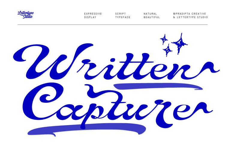 Written Capture Expressive Display Script Typeface