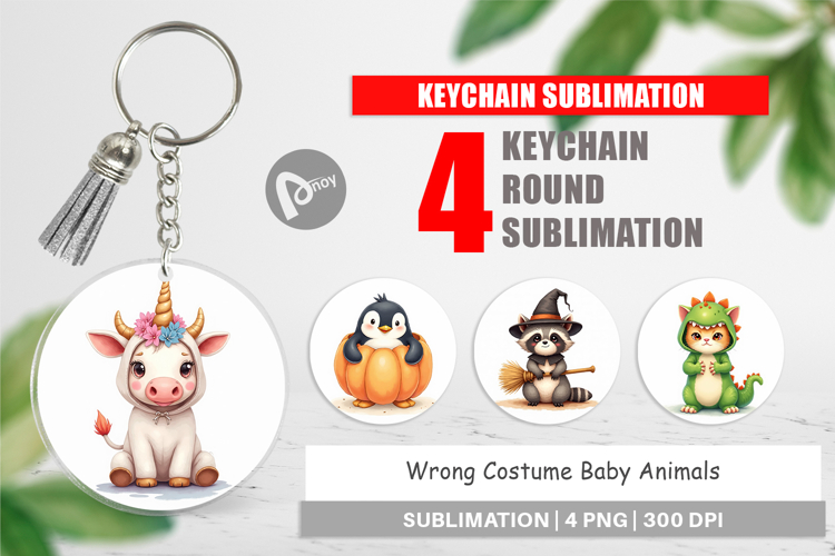 Keychain Wrong Costume Baby Animals