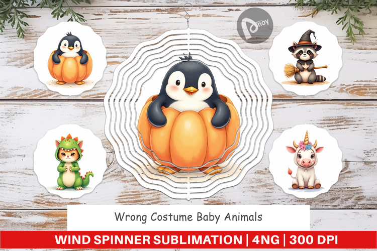 Wind Spinner Wrong Costume Baby Animals