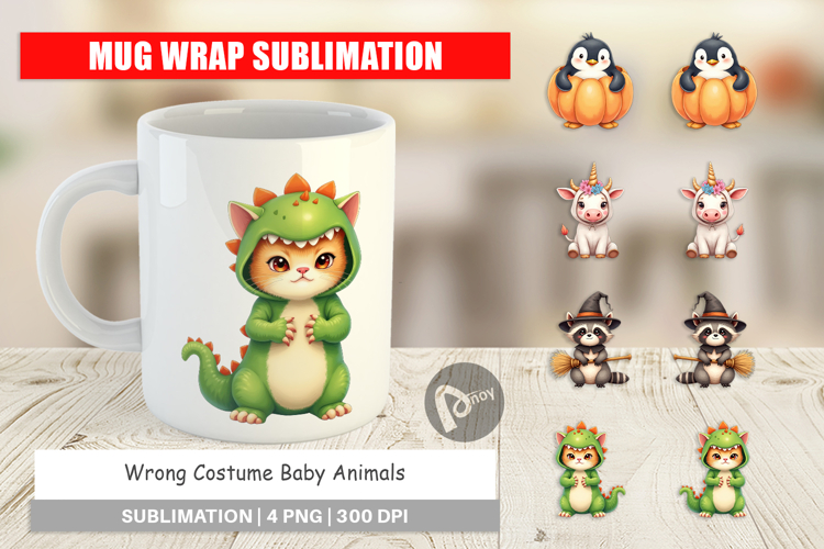 Mug Wrap Wrong Costume Baby Animals