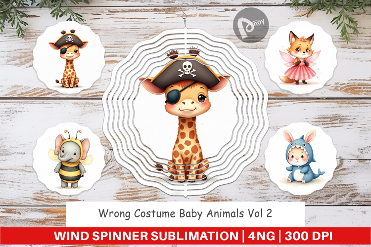 Wind Spinner Wrong Costume Baby Animals